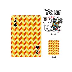 Modern Retro Chevron Patchwork Pattern  Playing Cards 54 (mini)  by GardenOfOphir