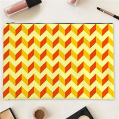 Modern Retro Chevron Patchwork Pattern  Cosmetic Bag (xxl) 