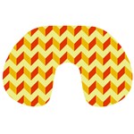 Modern Retro Chevron Patchwork Pattern  Travel Neck Pillows Back