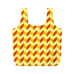 Modern Retro Chevron Patchwork Pattern  Full Print Recycle Bags (M)  Front