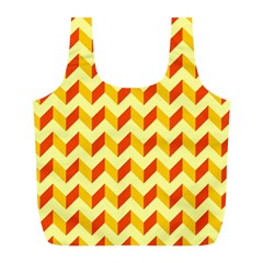 Modern Retro Chevron Patchwork Pattern  Full Print Recycle Bags (l) 