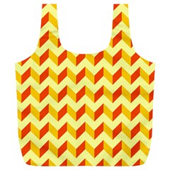 Modern Retro Chevron Patchwork Pattern  Full Print Recycle Bags (l) 