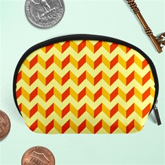 Modern Retro Chevron Patchwork Pattern  Accessory Pouches (large) 