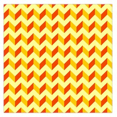 Modern Retro Chevron Patchwork Pattern  Large Satin Scarf (square)