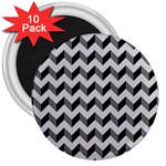 Modern Retro Chevron Patchwork Pattern  3  Magnets (10 pack)  Front