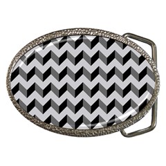 Modern Retro Chevron Patchwork Pattern  Belt Buckles by GardenOfOphir