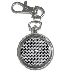 Modern Retro Chevron Patchwork Pattern  Key Chain Watches