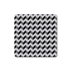 Modern Retro Chevron Patchwork Pattern  Square Magnet