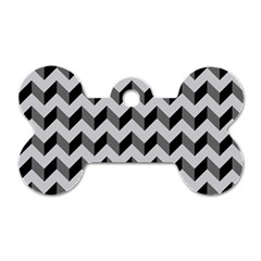 Modern Retro Chevron Patchwork Pattern  Dog Tag Bone (one Side)