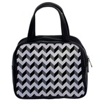 Modern Retro Chevron Patchwork Pattern  Classic Handbags (2 Sides) Front