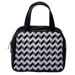 Modern Retro Chevron Patchwork Pattern  Classic Handbags (2 Sides) Back