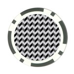 Modern Retro Chevron Patchwork Pattern  Poker Chip Card Guards (10 pack)  Front