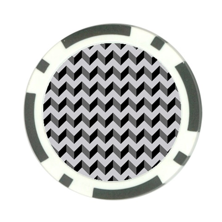 Modern Retro Chevron Patchwork Pattern  Poker Chip Card Guards (10 pack) 