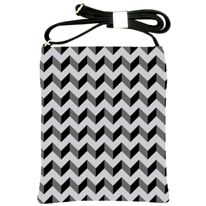 Modern Retro Chevron Patchwork Pattern  Shoulder Sling Bags