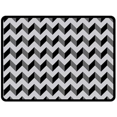 Modern Retro Chevron Patchwork Pattern  Fleece Blanket (large) 