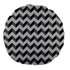 Modern Retro Chevron Patchwork Pattern  Large 18  Premium Round Cushions