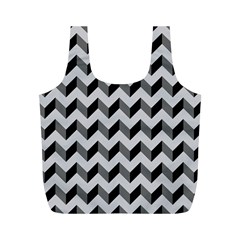 Modern Retro Chevron Patchwork Pattern  Full Print Recycle Bags (m) 