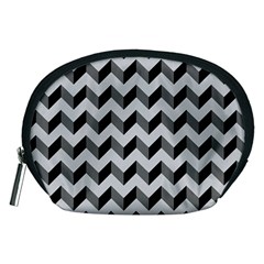 Modern Retro Chevron Patchwork Pattern  Accessory Pouches (medium) 