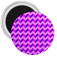 Modern Retro Chevron Patchwork Pattern 3  Magnets by GardenOfOphir