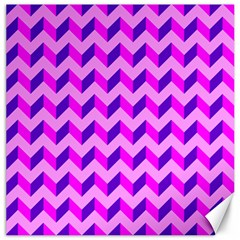 Modern Retro Chevron Patchwork Pattern Canvas 12  X 12   by GardenOfOphir