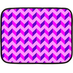 Modern Retro Chevron Patchwork Pattern Double Sided Fleece Blanket (mini) 