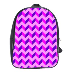 Modern Retro Chevron Patchwork Pattern School Bags(large) 