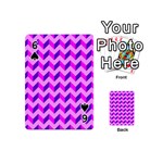 Modern Retro Chevron Patchwork Pattern Playing Cards 54 (Mini)  Front - Spade6