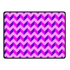 Modern Retro Chevron Patchwork Pattern Double Sided Fleece Blanket (small) 