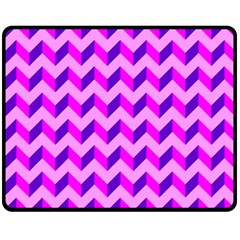 Modern Retro Chevron Patchwork Pattern Double Sided Fleece Blanket (medium)  by GardenOfOphir