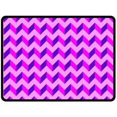 Modern Retro Chevron Patchwork Pattern Double Sided Fleece Blanket (large) 