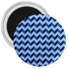 Modern Retro Chevron Patchwork Pattern 3  Magnets