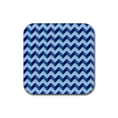 Modern Retro Chevron Patchwork Pattern Rubber Coaster (square) 