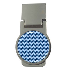 Modern Retro Chevron Patchwork Pattern Money Clips (round) 