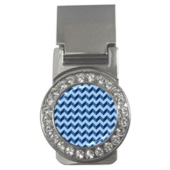 Modern Retro Chevron Patchwork Pattern Money Clips (cz)  by GardenOfOphir