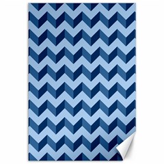 Modern Retro Chevron Patchwork Pattern Canvas 12  X 18   by GardenOfOphir