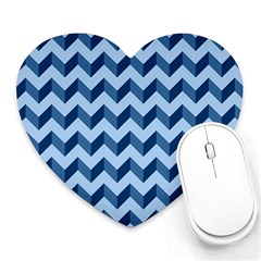 Modern Retro Chevron Patchwork Pattern Heart Mousepads