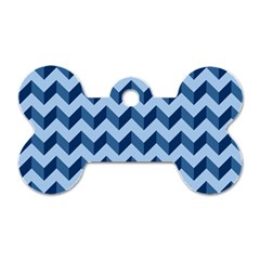 Modern Retro Chevron Patchwork Pattern Dog Tag Bone (one Side)