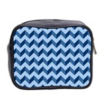 Modern Retro Chevron Patchwork Pattern Mini Toiletries Bag 2-Side Back