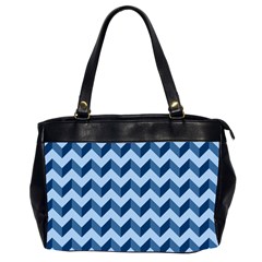 Modern Retro Chevron Patchwork Pattern Office Handbags (2 Sides) 