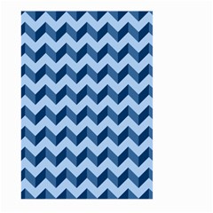 Modern Retro Chevron Patchwork Pattern Large Garden Flag (two Sides) by GardenOfOphir