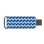 Modern Retro Chevron Patchwork Pattern Portable USB Flash (Two Sides) Back