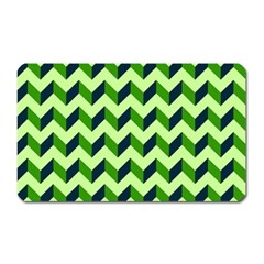 Modern Retro Chevron Patchwork Pattern Magnet (rectangular)