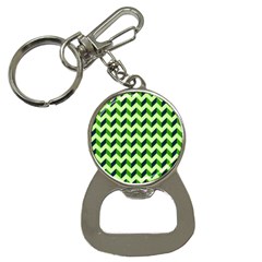 Modern Retro Chevron Patchwork Pattern Bottle Opener Key Chains