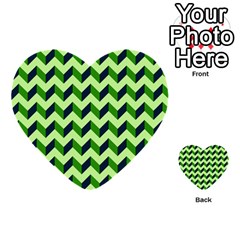 Modern Retro Chevron Patchwork Pattern Multi-purpose Cards (heart)  by GardenOfOphir