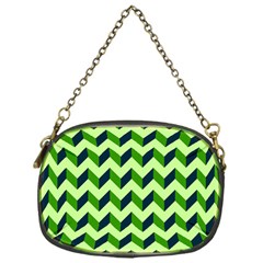 Modern Retro Chevron Patchwork Pattern Chain Purses (one Side)  by GardenOfOphir