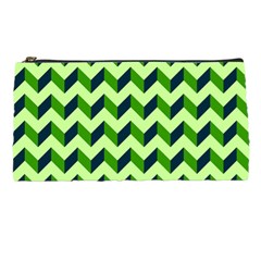 Modern Retro Chevron Patchwork Pattern Pencil Cases by GardenOfOphir