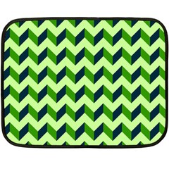 Modern Retro Chevron Patchwork Pattern Double Sided Fleece Blanket (mini) 