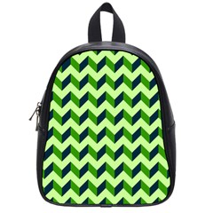 Modern Retro Chevron Patchwork Pattern School Bags (small) 