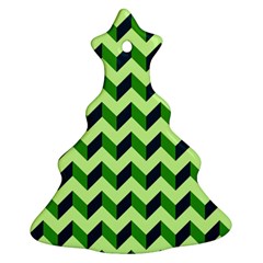 Modern Retro Chevron Patchwork Pattern Ornament (christmas Tree)