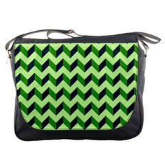 Modern Retro Chevron Patchwork Pattern Messenger Bags